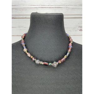 Handmade‎ Vintage Plum Purple Tourmaline Strung Fashion Necklace Choker